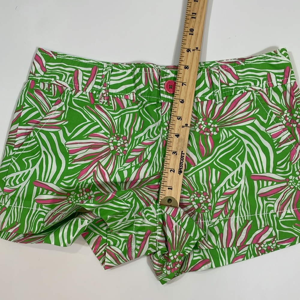 Lilly Pulitzer Daisy Darling Shorts Size 0 Pink And Green Print EUC - Picture 9 of 11
